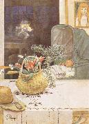 Carl Larsson Gunlog without her Mama painting